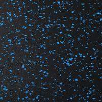 Premium Flooring 2mm EPDM – Dual Layer – EPDM Top Layer – Virgin Rubber Base 1m x 1m x 15mm (blue fleck)