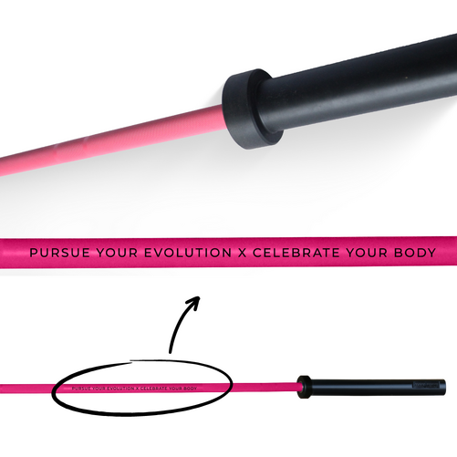 Custom Printed AF x BE Pink/Black Team Barbell 3.0 15kg 