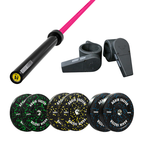 15kg Team Barbell 3.0 and 90kg Camo Bumper v2 Package